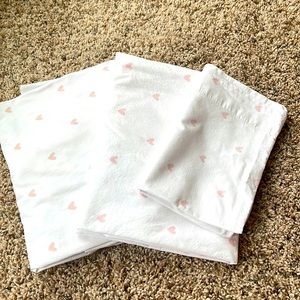 Kids Bedding: Crate & Kids Toddler Sheet Set Hearts